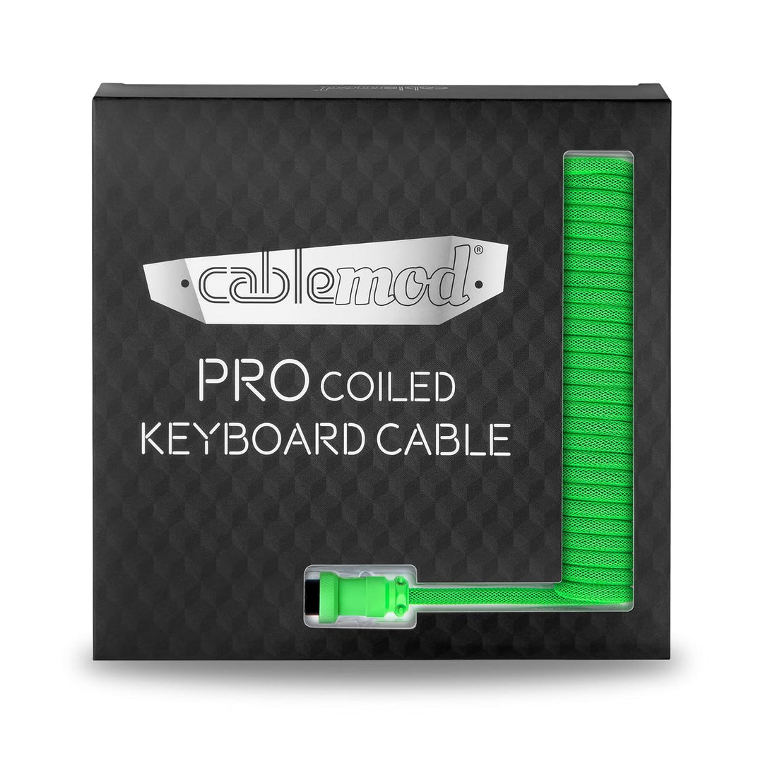 CableMod Pro Coiled Keyboard Cable - Spiralkabel für Tastatur USB C auf USB Typ A - Gaming Tastaturk