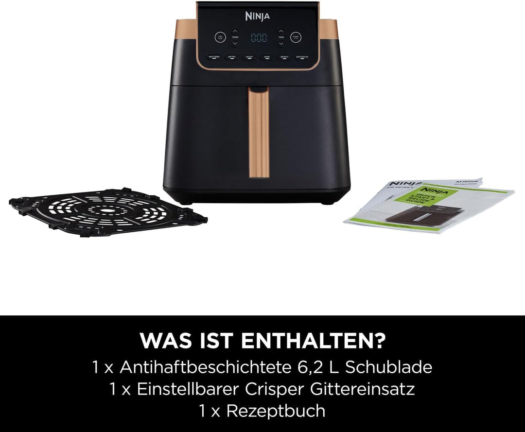 Ninja Heissluftfritteuse MAX PRO, 6,2 L, ölfrei, grosse Schublade, Rösten, Backen, Air Fry, Antihaft