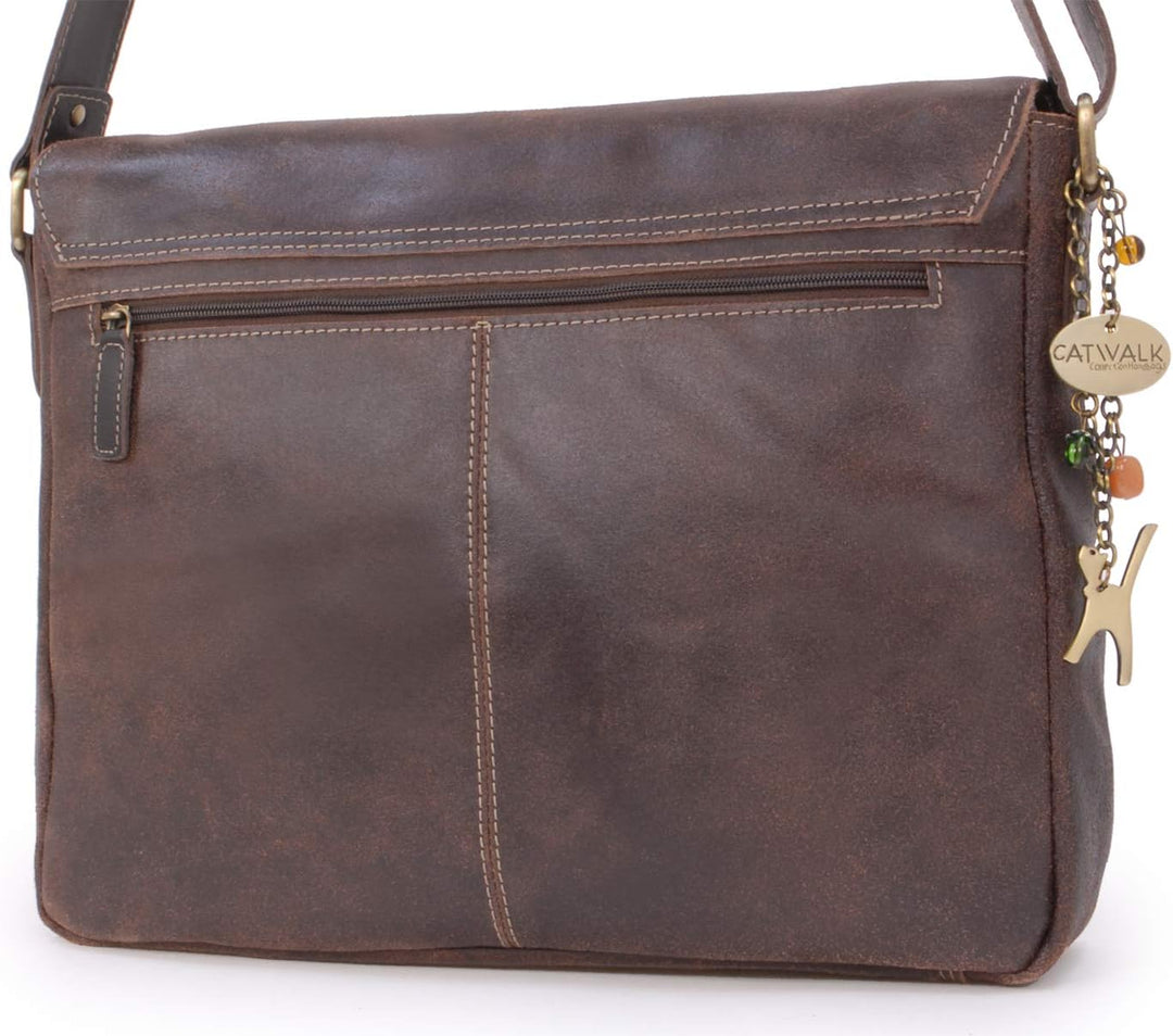 Catwalk Collection Handbags - Vintage Grobem Leder - CATWALK COLLECTION - Gröss - Umhängetasche Mess
