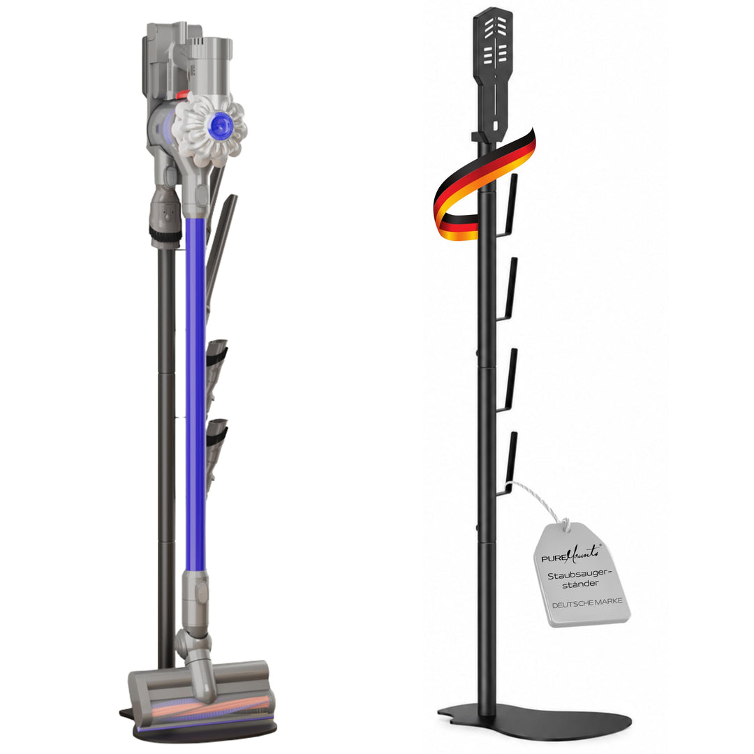 PureMounts Staubsauger Ständer Halterung universal kompatibel mit Dyson, Philips, Samsung, Bosch, Mi