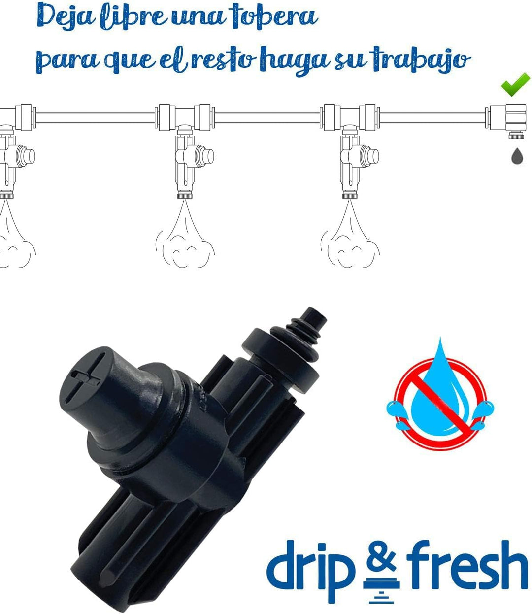 Stop – Drop. Tropffreies Ventil für Wassernebelsysteme im Freien verhindert Tropfen von Haushaltsspr