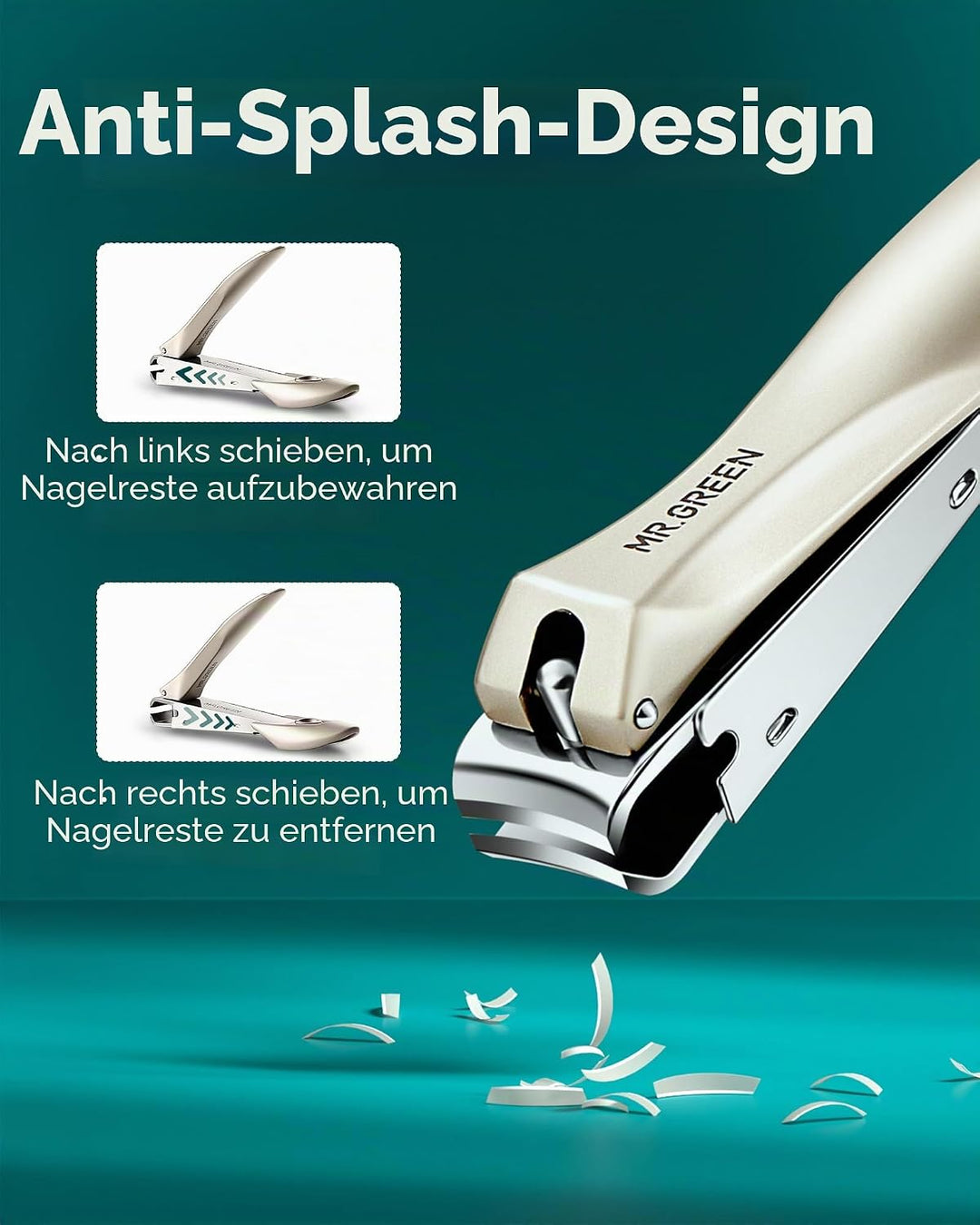 MR.GREEN Maniküre Set, Pediküre Set, Full Function Nagelknipser Set, Prämie Edelstahl, Professionell