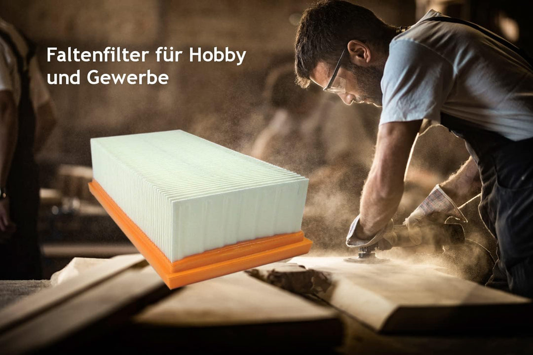 1 Flachfaltenfilter für Hilti VC 20-U ; VC 20-UM ; VC 40-U und VC 40-UM Absolut-Filter - Staubklasse