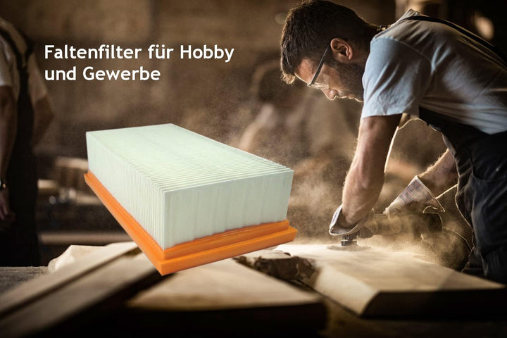1 Flachfaltenfilter für Hilti VC 20-U ; VC 20-UM ; VC 40-U und VC 40-UM Absolut-Filter - Staubklasse