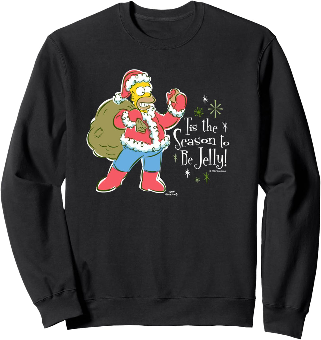 The Simpsons Homer Santa Christmas Season to be Jelly Sweatshirt