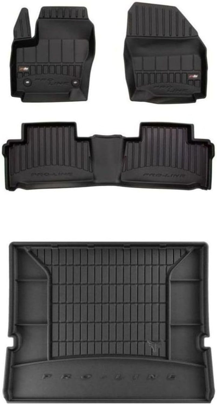 M MOTOS Satz Gummifussmatten und Kofferraummatten für Ford Galaxy II 2009-2015 - Verbessern Sie Ihre