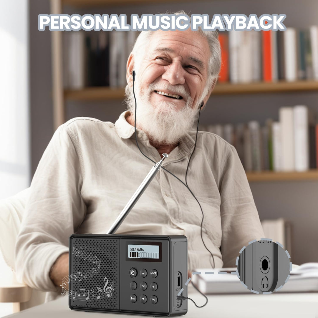 Arafuna DAB/DAB+ und UKW Radio, DAB Plus Radio mit Bluetooth, Küchenradio mit Kabel oder Akkubetrieb