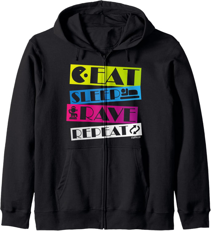 Eat Sleep Rave Repeat Festival Edm Electro Kapuzenjacke