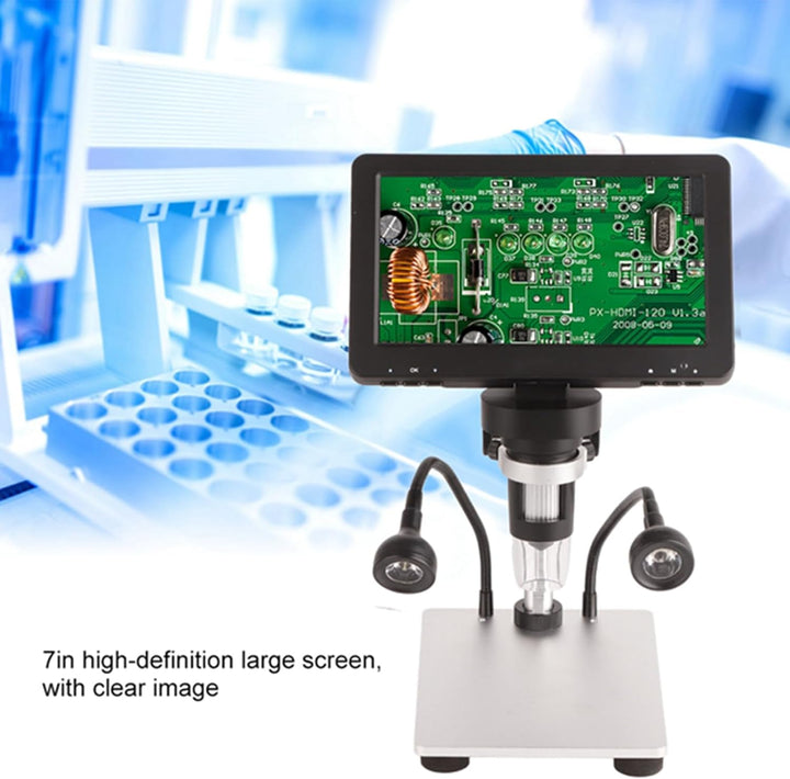 Lazmin 12MP Digitalmikroskop, 1200x industrielles elektrisches USB-Mikroskop mit 7-Zoll-HD-Grossbild