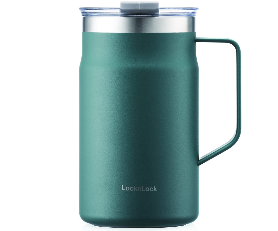 LocknLock Metro Becher Premium 18/8 Edelstahl doppelwandig isoliert mit Griff, perfekt für Tisch mit