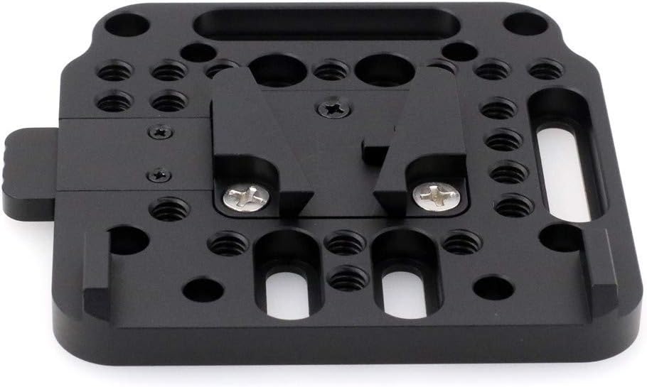 HangTon Universal weiblich V-Lock Plate Kit Schnellspanner Montagesatz für V-Mount Batterie (schwarz