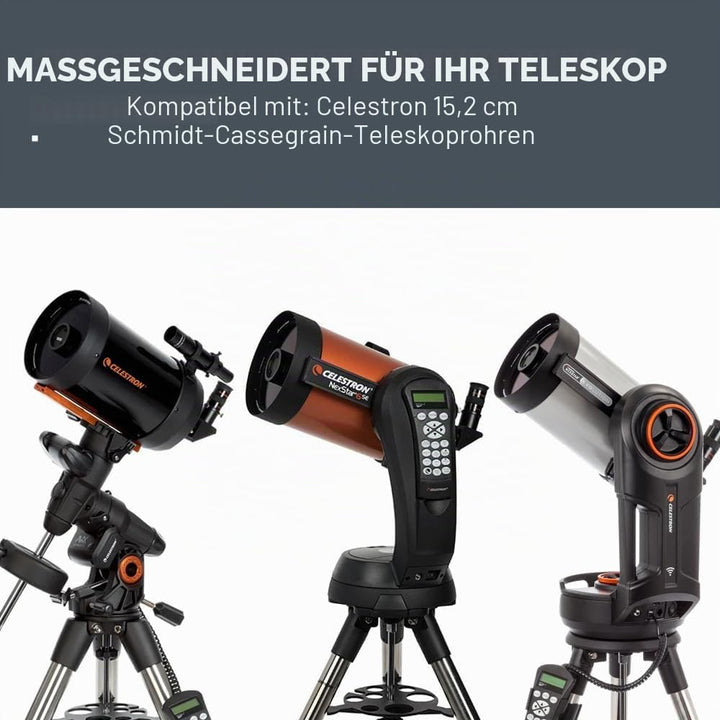 Celestron 94243 EclipSmart Teleskopfilter für Sonnenfinsternisse – ISO 12312-2 konform, sichere Pass