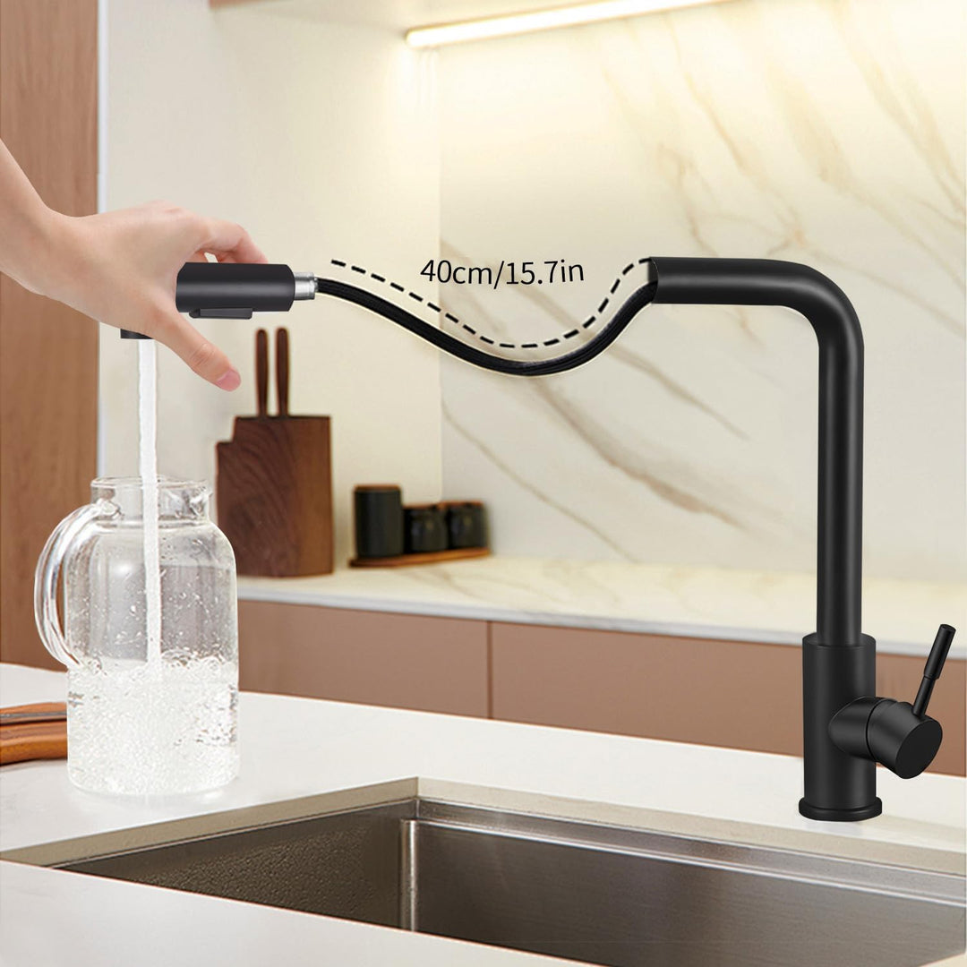Zhufas Wasserhahn Küche, Spültischarmatur Küche, Küchenarmatur mit Brause Ausziehbar, Wasserhahn Küc
