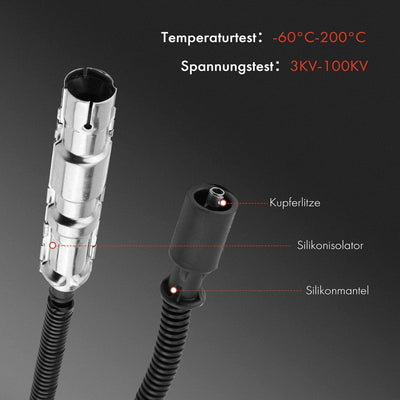 Frankberg 12x Zündkabel Kompatibel mit Crossfire 2003-2008 W202 C240 C280 1997-2000 S202 C240 C280 1