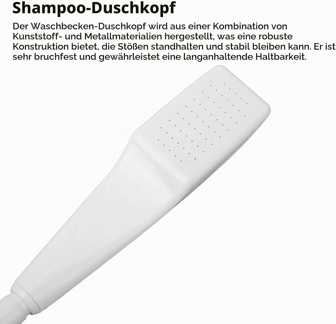 Waschbecken-Schlauch-Wasserhahn-Sprühgerät, 4,9 Fuss tragbares Shampoo-Sprühgerät, Handschlauch-Wass