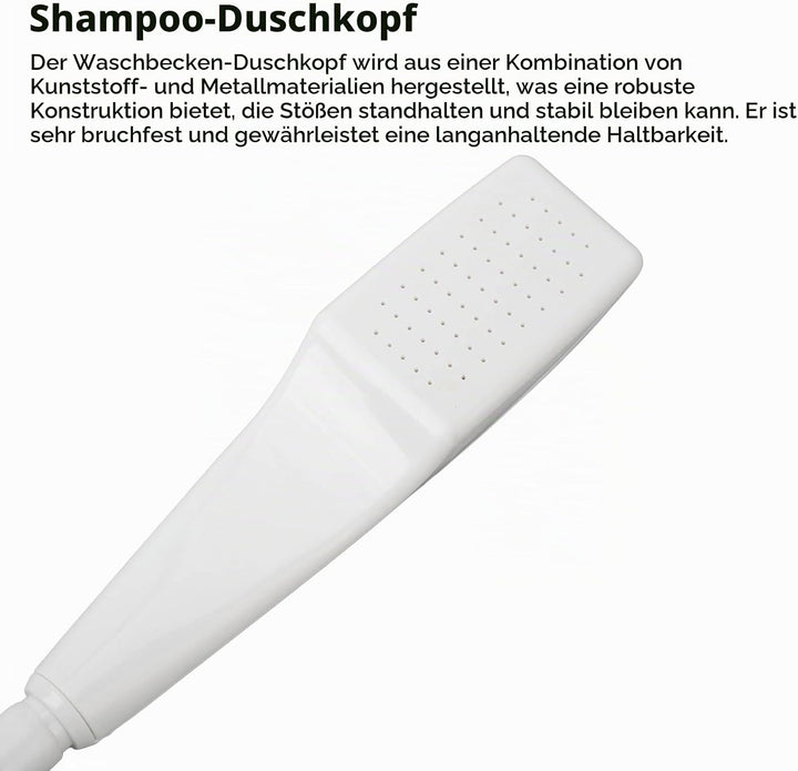 Waschbecken-Schlauch-Wasserhahn-Sprühgerät, 4,9 Fuss tragbares Shampoo-Sprühgerät, Handschlauch-Wass