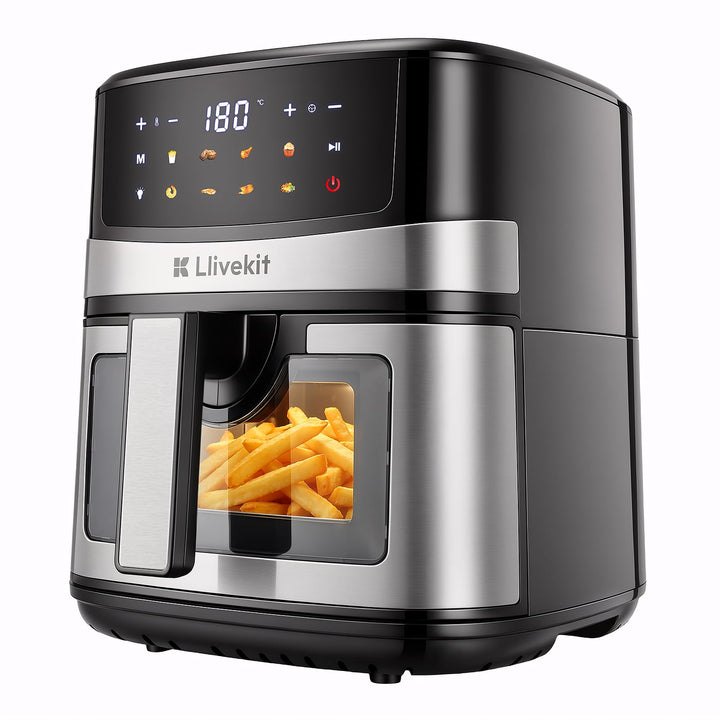 LLIVEKIT 7L Heissluftfritteuse XXL mit Farb-Touchscreen, Airfryer 360° Heissluft Zirkulation-Upgrade