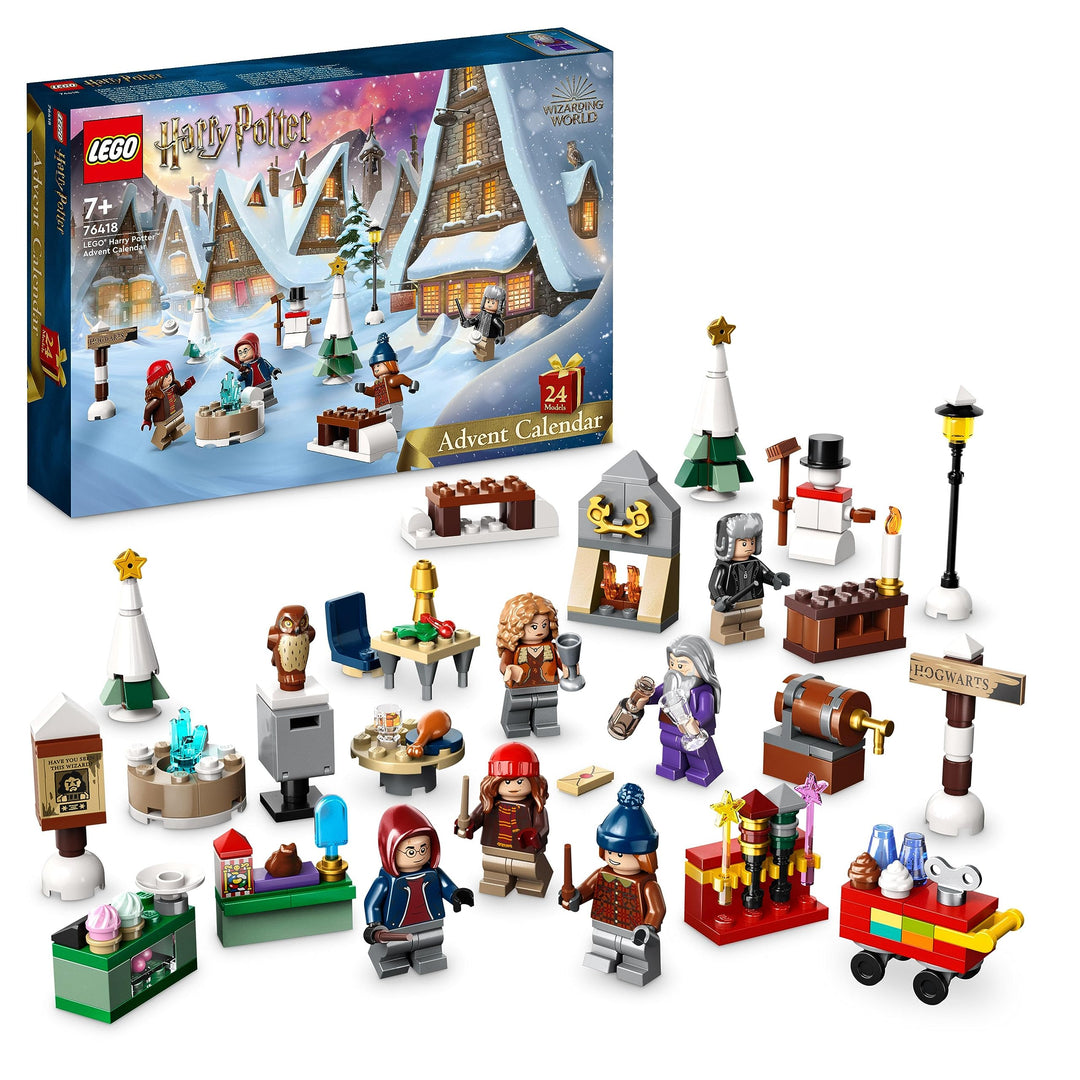 LEGO 76418 Harry Potter Adventskalender 2023, Weihnachtskalender mit 24 Geschenken inkl. 18 Hogsmead