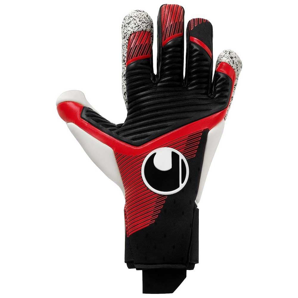 uhlsport Unisex Jugend Powerline Supergrip+ Flex Hn Fussball Torwarthandschuhe 7.5 schwarz/rot/weiss