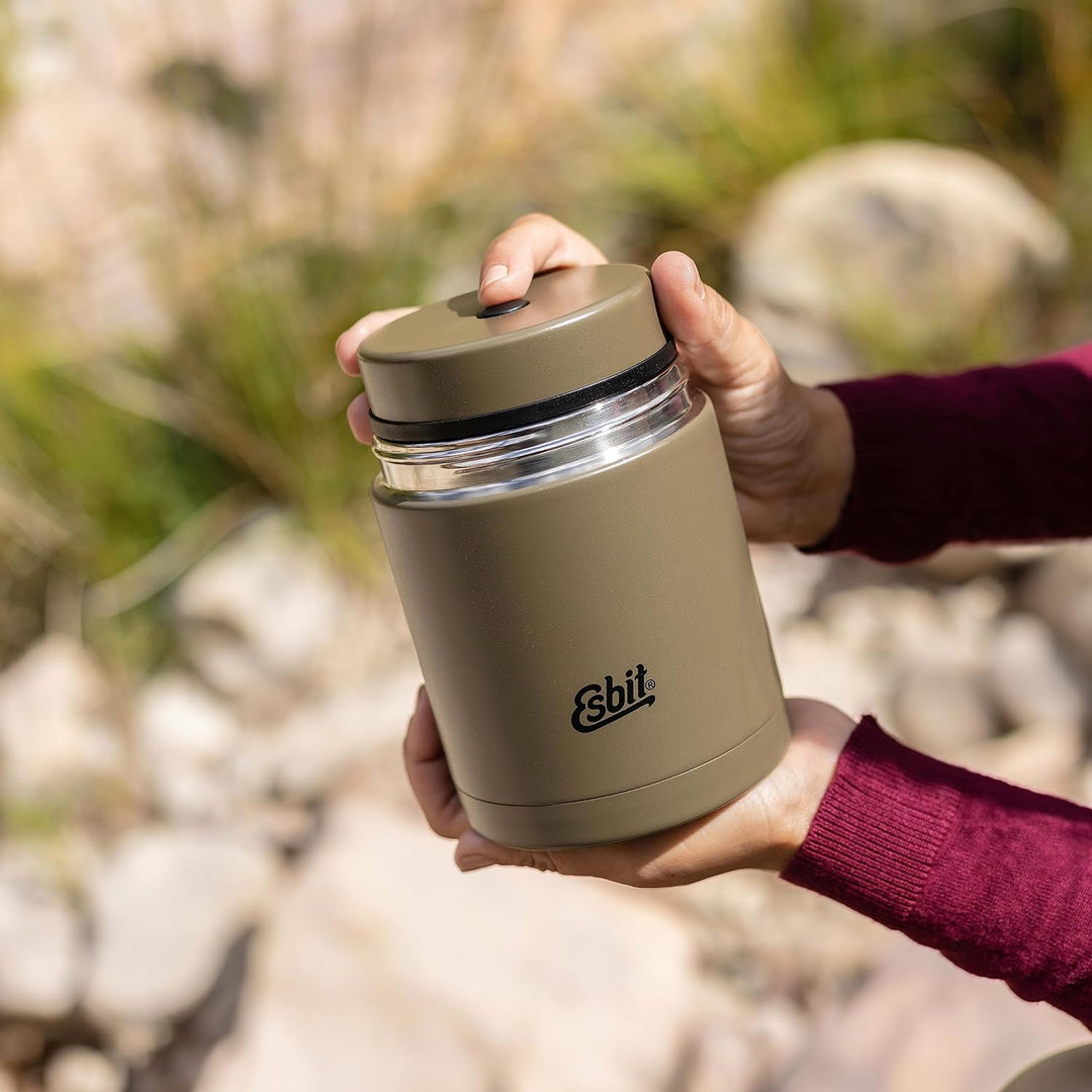 Esbit Thermobehälter Classic für Speisen - Warmhaltebehälter 500 ml in Olivgrün - aus Edelstahl für
