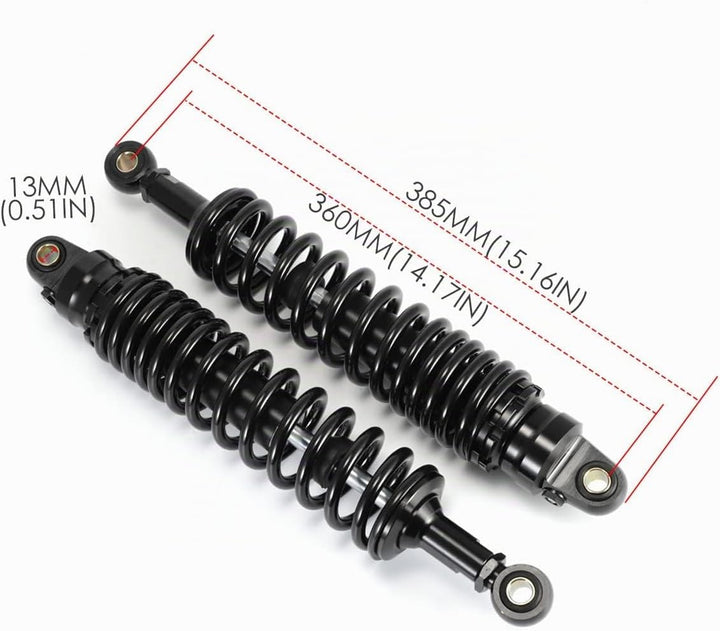 360MM 8mm Feder Universal Motorrad Stossdämpfer Hinterradaufhängung ATV Quad Scooter Dirt Bike für Y