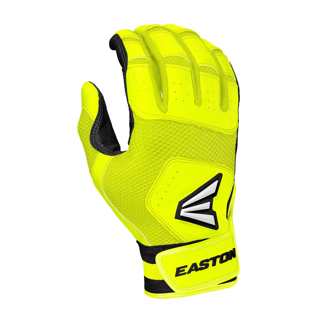 Easton Walk-Off NX Batting Gloves | Baseball Softball | Adult &amp; Youth Erwachsene Optisches Gelb XL,