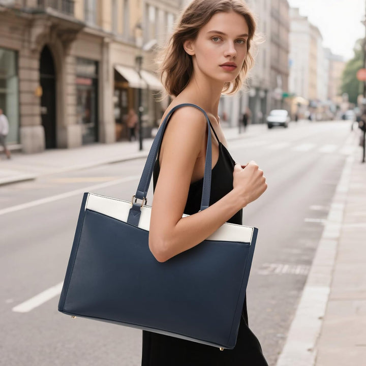 LOVEVOOK Laptoptasche Handtasche Damen 15,6 Zoll, Leicht Aktentasche Arbeitstasche Gross, Elegant La