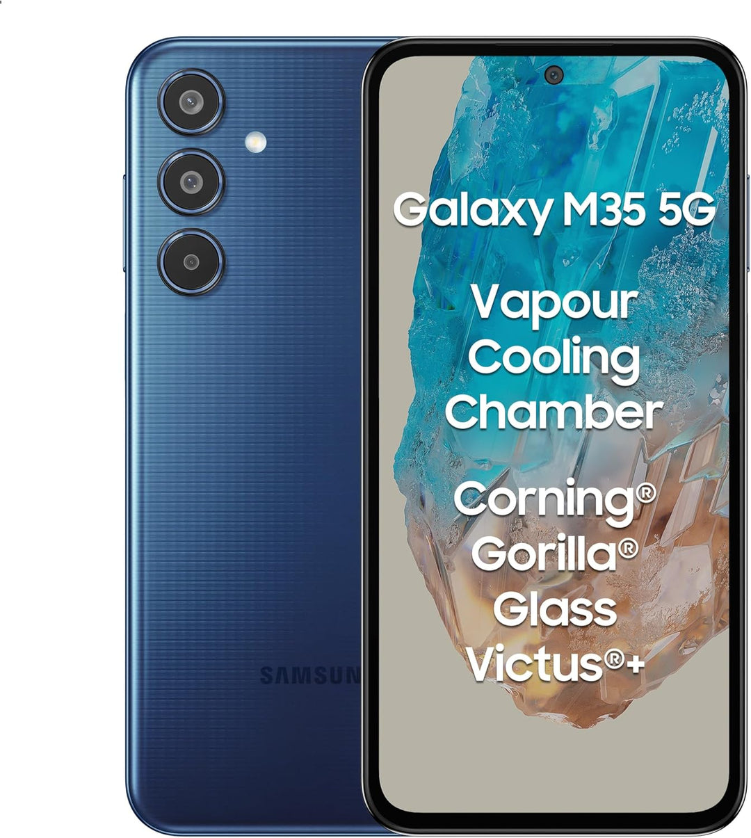 Samsung Galaxy M35 5G 6 GB/128 GB Blau (Dark Blue) Dual-SIM SM-M356B Blau 6GB + 128GB, Blau 6GB + 12