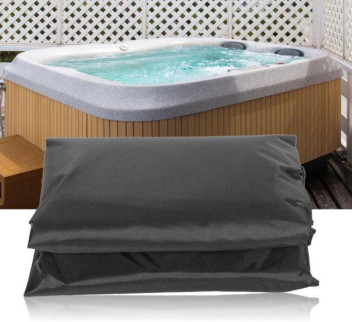 Ymiko Whirlpoolabdeckung im Freien Quadratische Badewanne wasserdichte, Whirlpool Abdeckung Rechteck