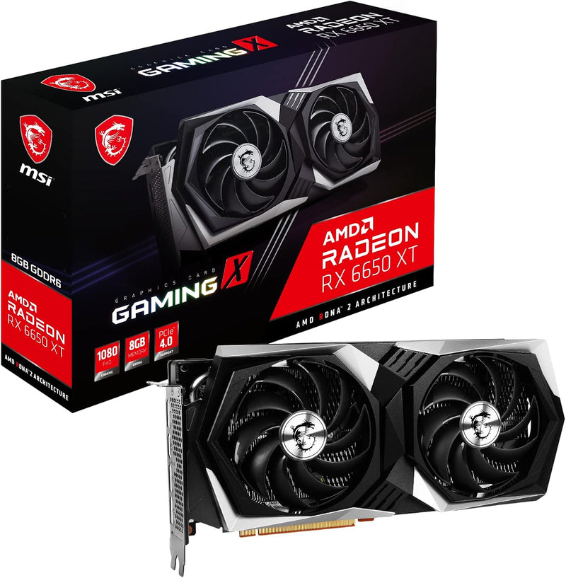 MSI Gaming Radeon RX 6650 XT 128-Bit 8 GB GDDR6 DP/HDMI Dual Torx 4.0-Lüfter, FreeSync DirectX 12 VR