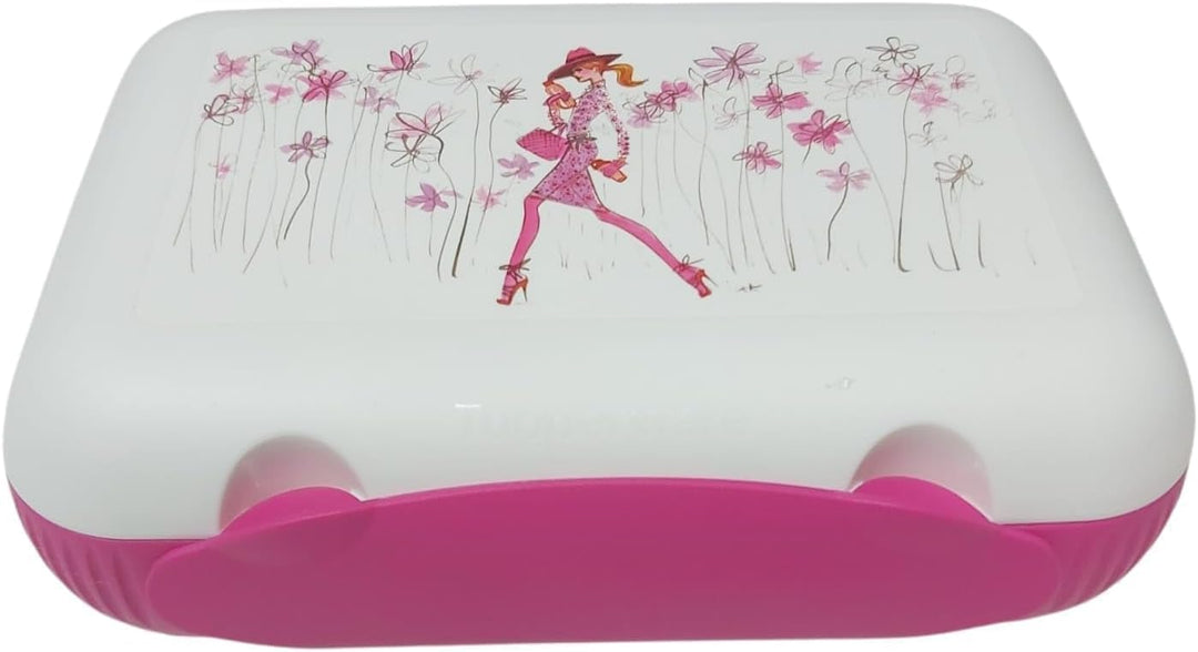Tupperware to Go Lunchbox Clevere Pause XXL mit Trennwand Eco+ Schule Brotdose mit Abteilung weiss p