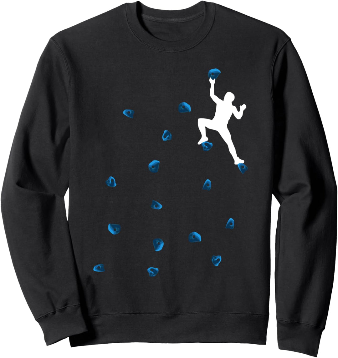 Bouldern Blaue Boulder Motiv Klettern Herren Mann Boulder Sweatshirt