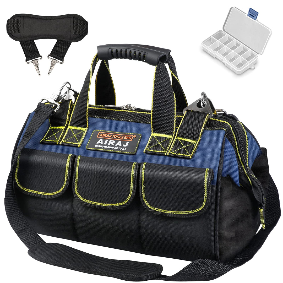 AIRAJ Werkzeugtasche, Pro Kleine Werkzeugtaschen (36×21×26cm),aus 1680D Polyester,mit 14 Multi-Tasch
