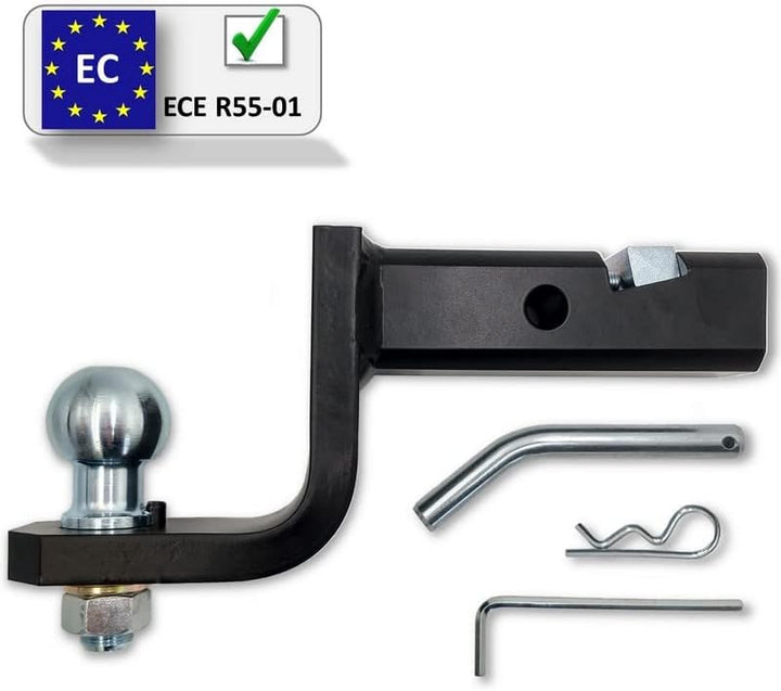 XIMPLIO AHK-Einschub US-Adapter mit Keil für US-Fahrzeuge Vierkantrohraufnahme (Receiver) 2 Zoll - 5