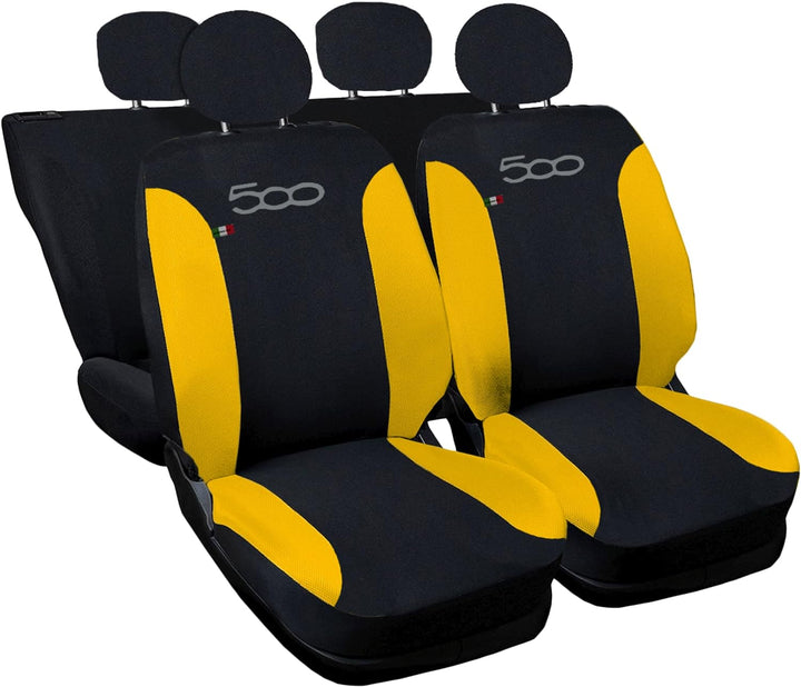Auto Accessori Lupex - Sitzbezüge für Autositz, kompatibel Autositzbezüge für Cinquecento 500, Schwa