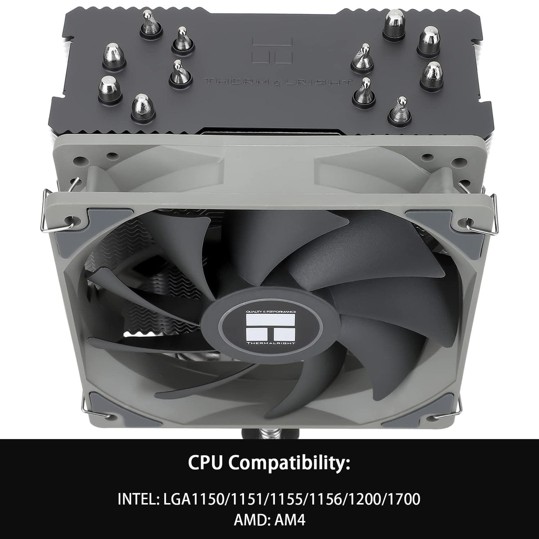Thermalright BA120 CPU Air Cooler, 6 Heat Pipes, TL-C12C PWM Quiet Fan CPU Cooler con S-FDB Bearing,