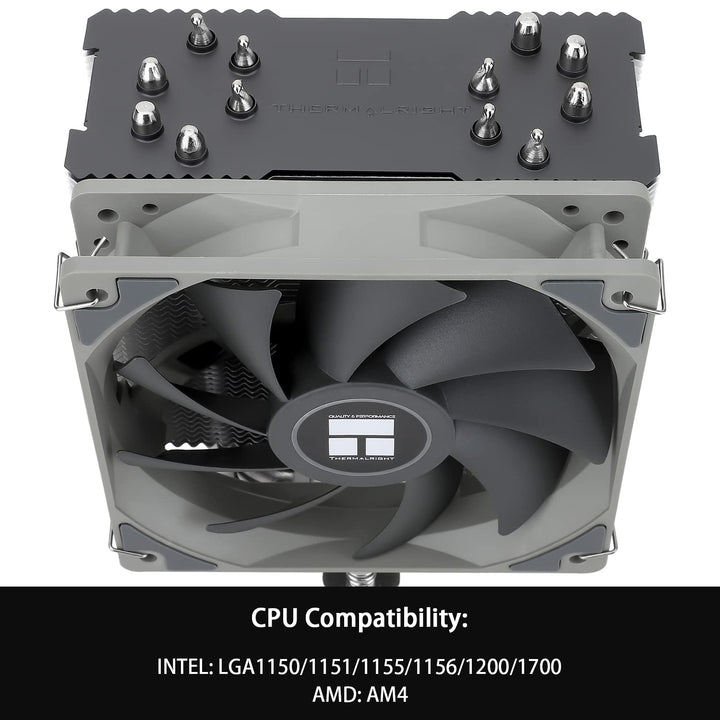 Thermalright BA120 CPU Air Cooler, 6 Heat Pipes, TL-C12C PWM Quiet Fan CPU Cooler con S-FDB Bearing,
