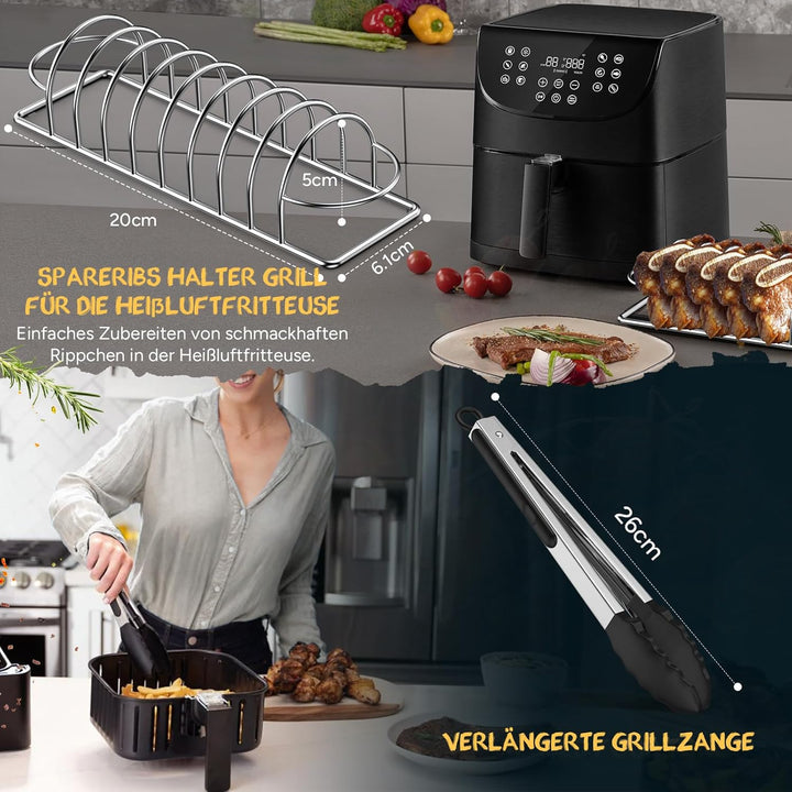 Airfryer zubehör, heissluftfritteuse zubehör mit airfryer backpapier, heissluftfritteuse zubehör pas