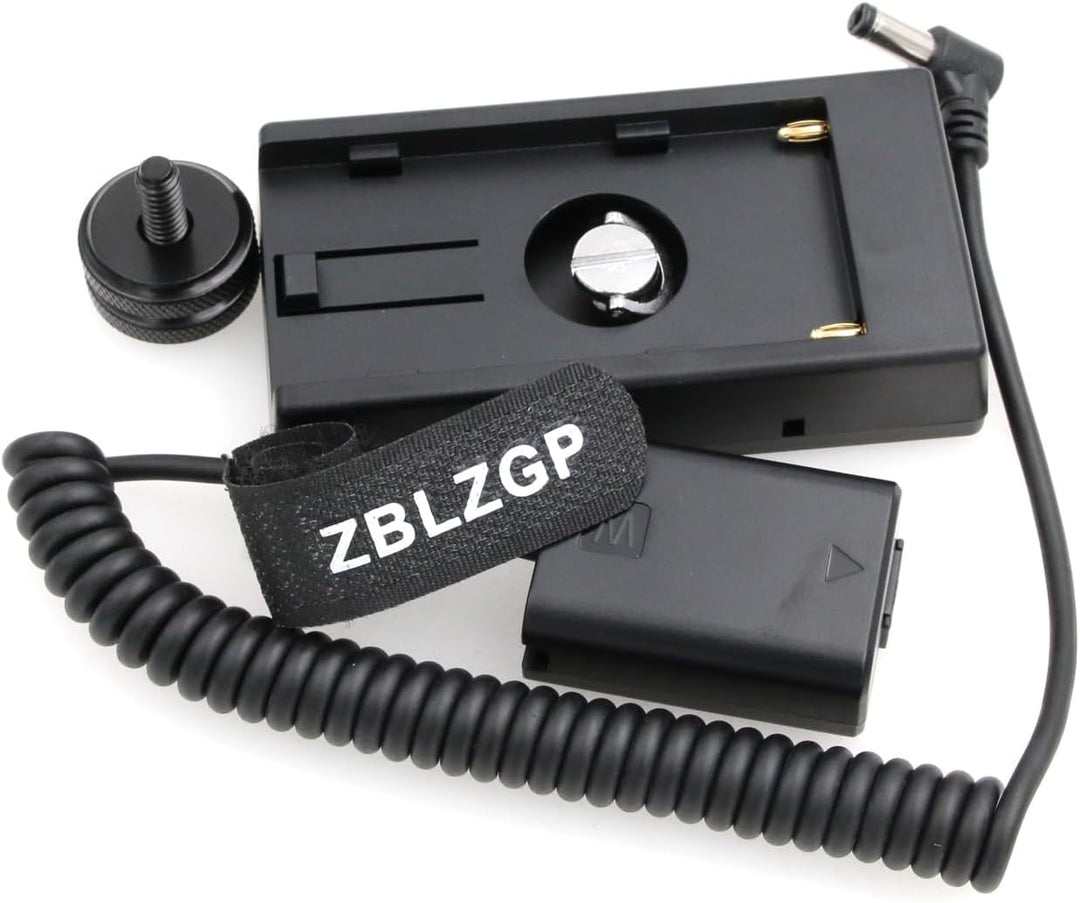 ZBLZGP NP-F970 F750 Batterieplattenhalter Adapter + FW50 Dummy-Akku-Kupplung für Sony A7R/A7S/A7II/A