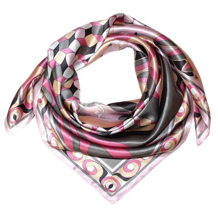Lorenzo Cana Damen Seidentuch aufwändig bedruckt Tuch 100% Seide 90 cm x 90 cm Damentuch Schaltuch r