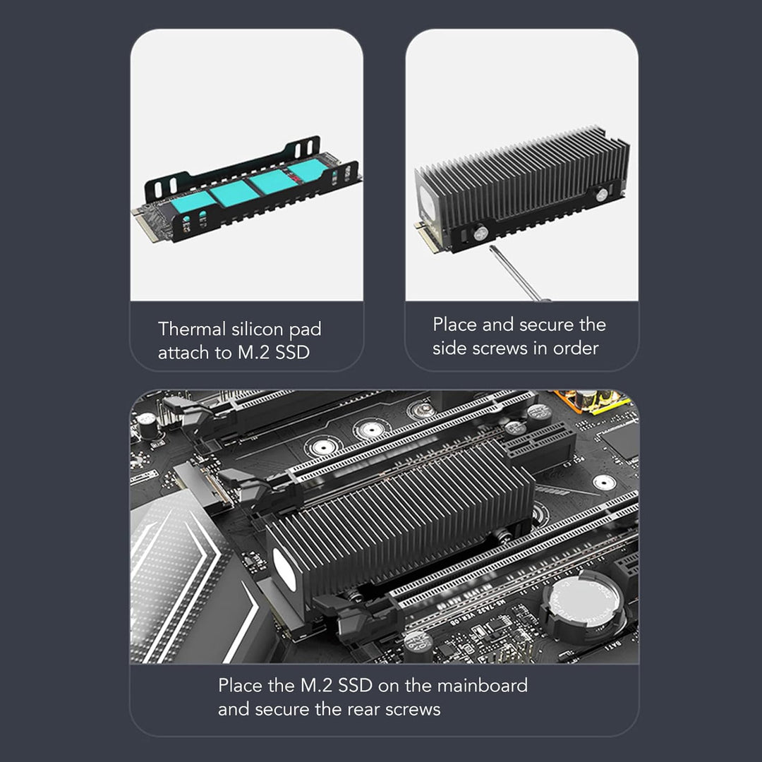 M.2 SSD Kühler, 38 Kühlrippen M.2 2280 SSD Kühlkörper mit Wärmeleitpad für PS5 PC M.2 PCIE NVMe SSD