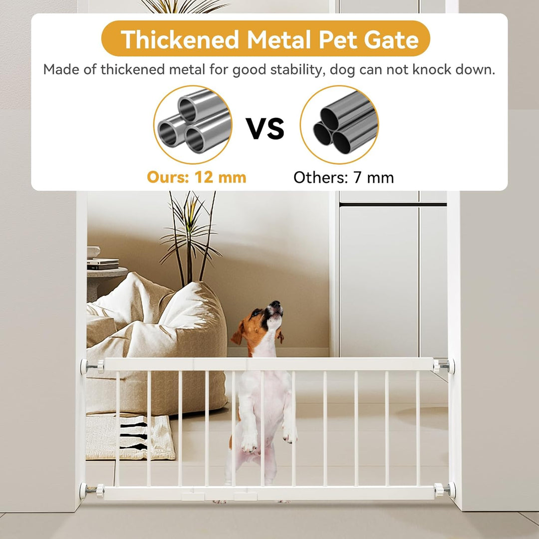 Hundegitter für den Innenbereich, 45,7 cm - 114,3 cm, verstellbar, extra breit, Metall, kurzes Hunde