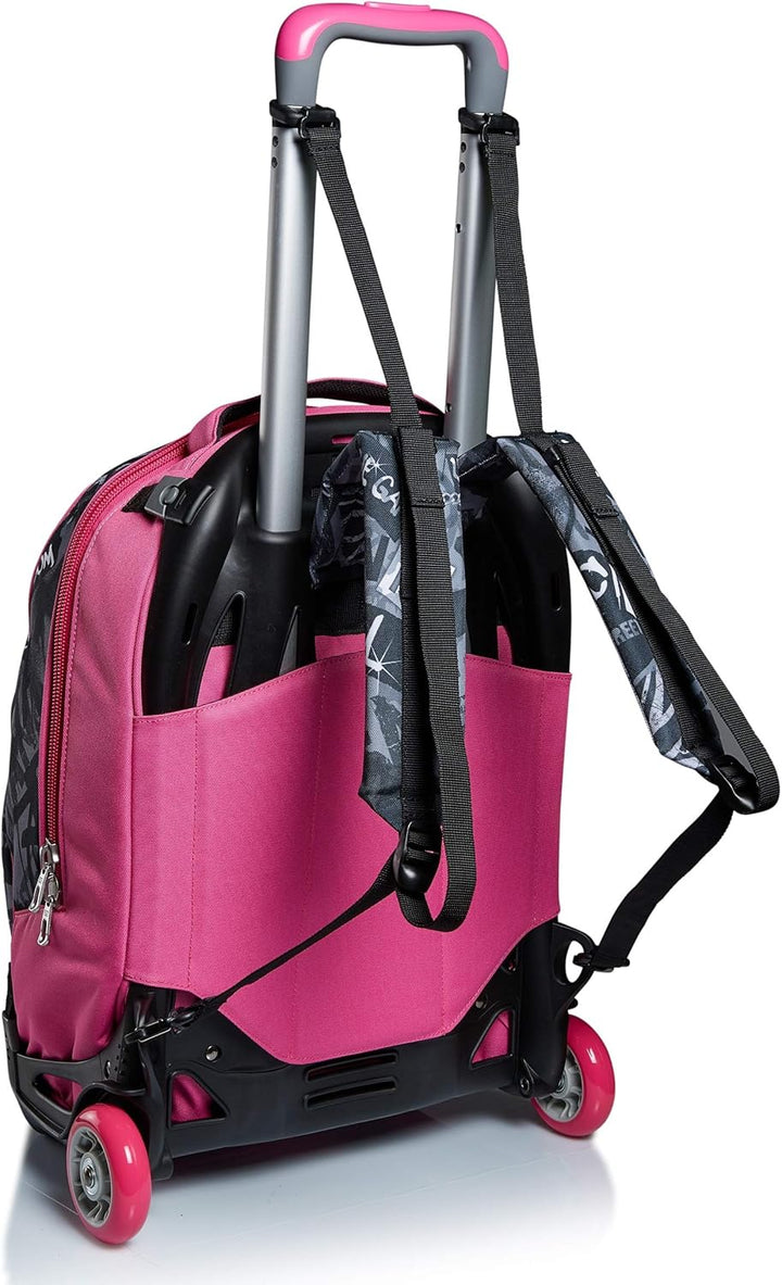 Seven TROLLEY, Rucksack mit Trolleyfunktion Einheitsgrösse Rosa-grau, Einheitsgröße Rosa-g