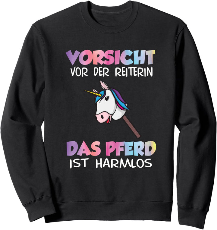 Hobby Horse Reitstall Pferdehof Dressur Reiten Pferd Einhorn Sweatshirt