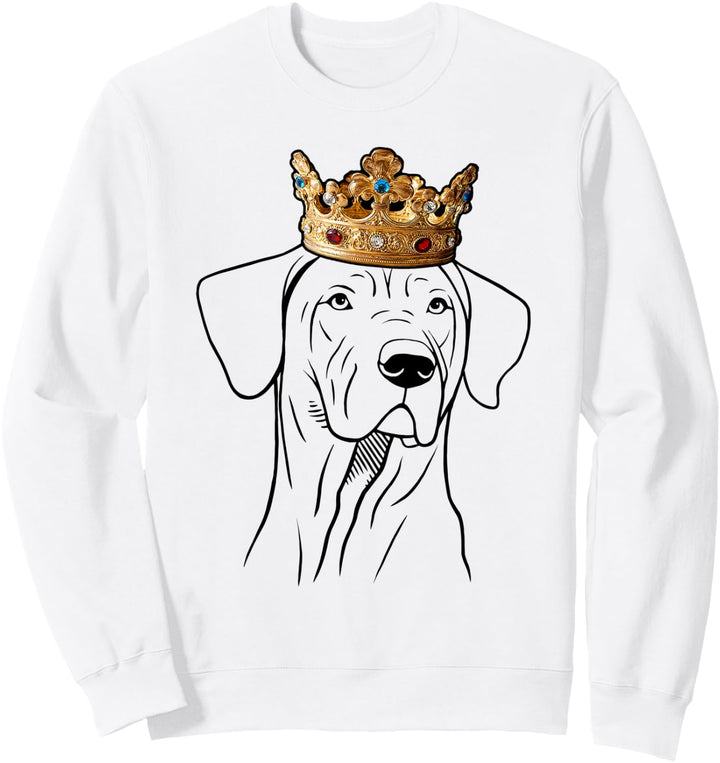 Rhodesian Ridgeback Hund trägt eine Krone Sweatshirt
