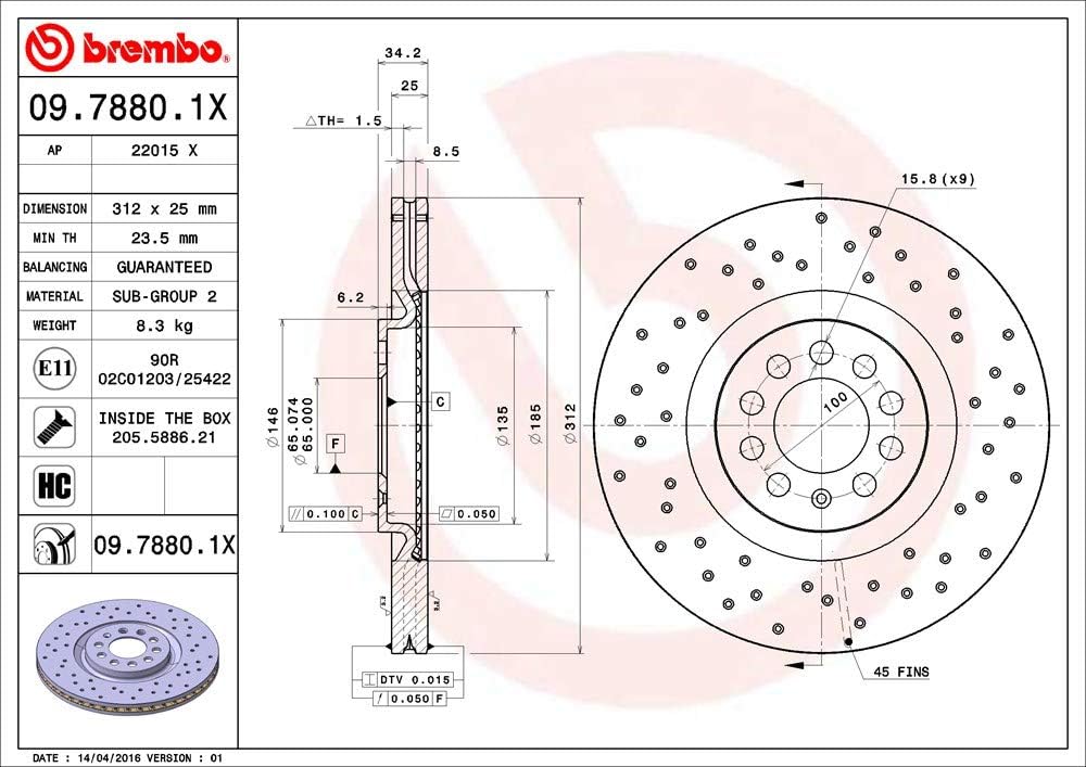 BREMBO 09.7880.1X Bremsscheiben-Rotoren