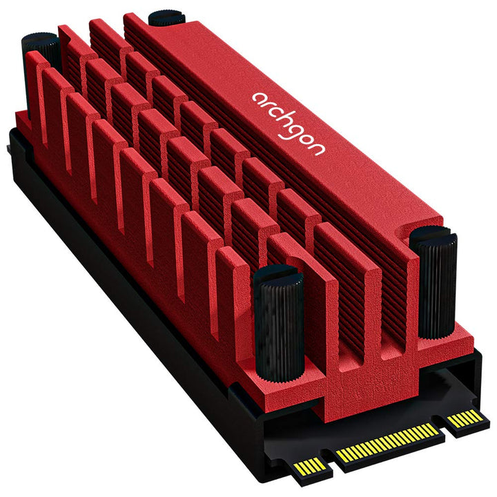 Archgon HS-1110 Kühlkörper für M.2 SSD 2280 PCIe NVMe/SATA Kühler, 20 mm Bauhöhe, Aluminium, 2X Wärm