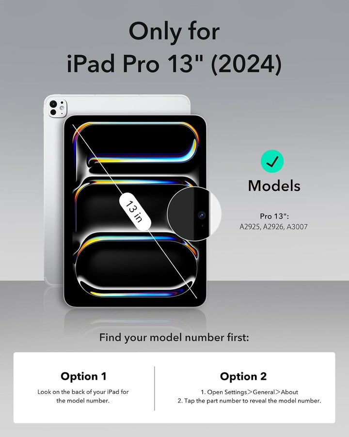 ESR für iPad Pro 13 Zoll (M5/M4) Tastatur Hülle mit Trackpad, Weiss iPad Pro 13 (2024) Weiss, iPad P