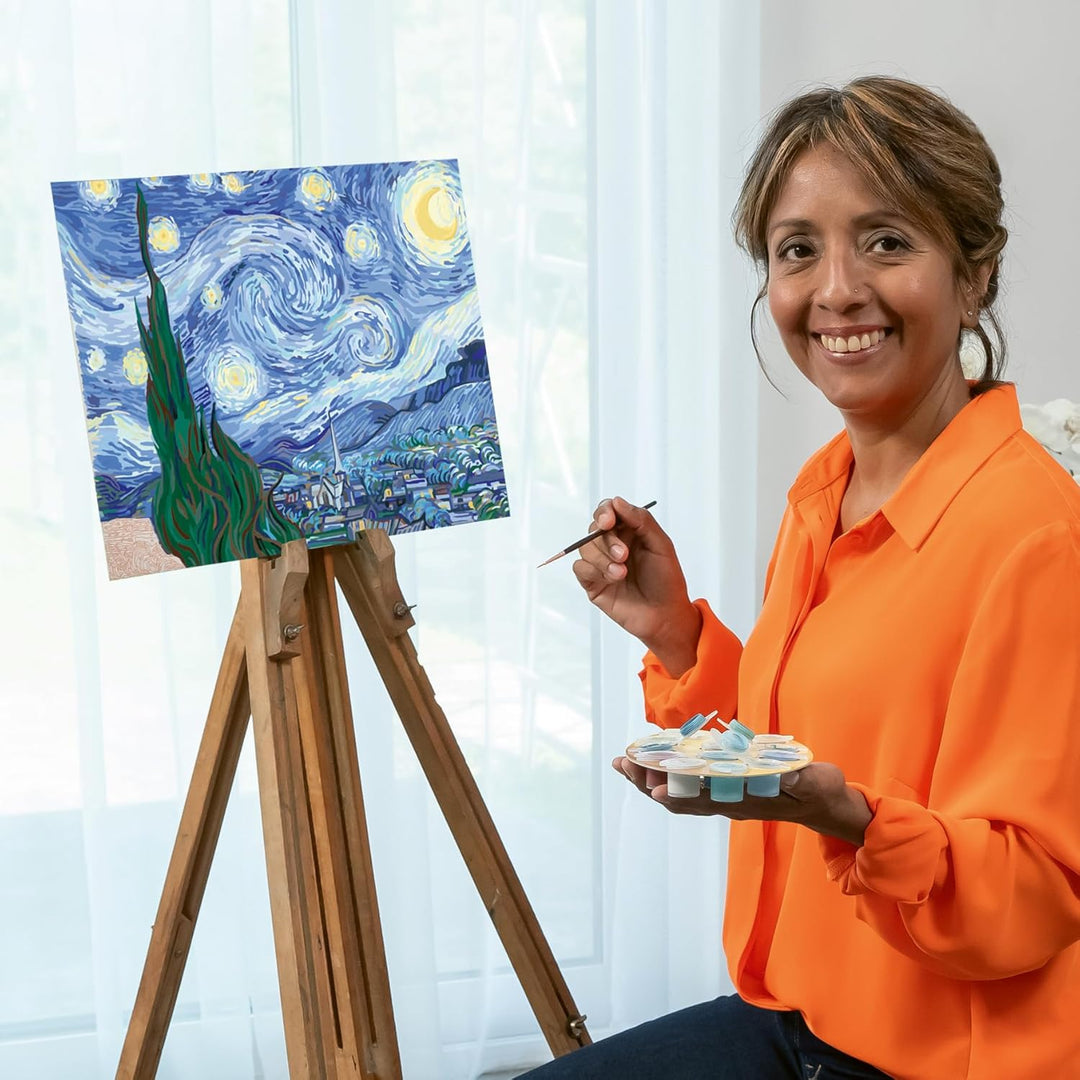 Ravensburger CreArt 23518 - Die Sternennacht (Vincent Van Gogh) - Malen nach Zahlen Erwachsene, DIY