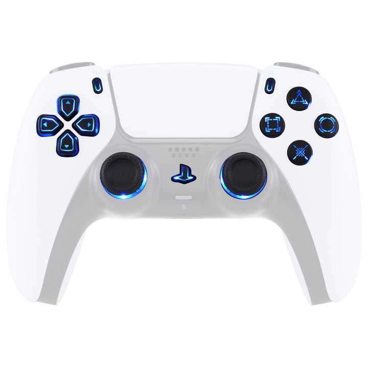 eXtremeRate DTF LED Kit für ps5 Controller BDM-030/040, Ersatz leucht D-Pad Thumbstick Share/Option/